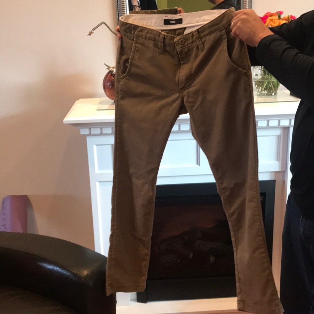 I am selling men size 29 vans khakis.